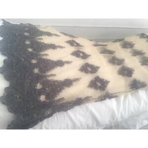 Bella Notte Olivia Lace Shams Pillow Cases Shams Standard Queen Graphite Grey Nw